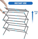 APEXCHASER Clothes Drying Rack, 3-Tier Laundry Drying Rack for Clothes, Expandable Metal Clothing Dryer, Collapsible Towel Rack, Air Drying Rack, Graphite by TinyTreasures Baby Boutique