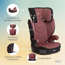 Joie Basil Highback and Backless Booster Car Seat for Big Kids 4 to 12 Years Old, Lightweight 2-in-1 Design (Crimson) by TinyTreasures Baby Boutique