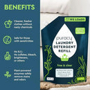 Puracy Laundry Detergent Refill - Enzyme-Powered Liquid Detergent Concentrate, Natural Laundry Detergent Seen on TikTok, Non-Toxic (Free & Clear, 48 fl oz, 192 Loads) by CozyNest Decor