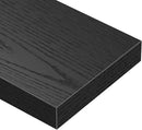 QEEIG Floating Shelves for Wall Bathroom Shelf Bedroom Kitchen Living Room Farmhouse Small Book Shelf 16 inch Set of 2, Black (015-B2) by CozyNest Decor