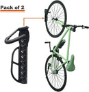 Wallmaster Bike Storage Rack for Garage, Wall Mount Bicycles Hanger, 2-Pack Bike Storage System Vertical Bike Hooks by GreenHaven Gardens