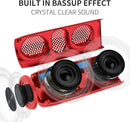 Bluetooth Speaker,MusiBaby M88 Speakers,Dual Pairing, Bluetooth 5.3,Loud Stereo Sound,Booming Bass,30H Playtime for Home& Outdoor Party,Beach,Portable Speaker,Gifts(Red) by TinyTreasures Baby Boutique