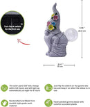 Nacome Solar Funny Gnome Statue for Garden: Outside Decor with Blow Bubbles Ball Lights Clearance for Yard Art Lawn Ornaments Porch Patio Balcony - Birthday Gifts for Grandma Mom Women by GreenHaven Gardens