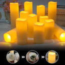 Metaku Flameless Flickering LED Candles Set of 12 - Battery Operated Ivory with Remote & Timer for Halloween, Christmas, Bedroom, Home, Wedding, Birthday Decoration D2.2'' x H4''5''6''7'' by GreenHaven Gardens