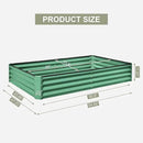 Domi Galvanized Raised Garden Bed, 8x4x1Ft Thickening Metal Planter Box for Vegetables Bottomless for Backyard Outdoor, 1" Deep w/ 228 Gallon Capacity - Green by GreenHaven Gardens