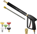 YAMATIC Pressure Washer Gun Wand with Swivel 3/8" Plug & M22 Coupler, Stainless Steel Extension Lance Replacement for Ryobi, Simpson, Craftsman Power Washer for Foam Cannon Car Wash, 4000 PSI by GreenHaven Gardens