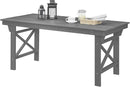 HDPE Outdoor Dining Table, 66.9” Rectangle Patio Dining Table for 6, All-Weather HDPE Outdoor Table with 2.2” Umbrella Hole, HDPE Patio Furniture for Deck, Backyard, Garden, Pool, Smoke Gray by CozyNest Decor