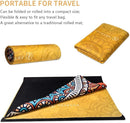 Travel Yoga Mat, Non Slip Exercise Suede Mat with Carry Bag, All-Purpose Fitness Mat with High Density Anti-Tear Surface for Women, Ideal for Pilates Workout (72'' x 24'' x 1.5mm Thick) by TinyTreasures Baby Boutique