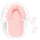 Infant Car Seat Insert, HNHUAMING Baby Car Seat Head & Body Support with 2 Strap Pads, Ultra Soft Newborn Preemie Carseat Insert Cushion for Girls Boys, Fits Car Seat, Stroller, Swing, Bouncer, Pink by TinyTreasures Baby Boutique