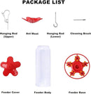 Hummingbird Feeders for Outdoors Hanging - 5 Feeding Ports 320 ml Plastic Hummingbird Feeder, Bee-Proof Leak-Proof No Drip, Easy to Clean with Cleaning Brush by GreenHaven Gardens
