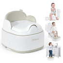Orzbow 3-in-1 Potty Training Toilet, Detachable Baby Potty, As Toddler Toilet Seat, Chair, Step Stool for Boys & Girls 18+ Months, Potty Training Seat with Splash Guard, Lid, Easy Clean, Brown by TinyTreasures Baby Boutique