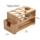 Enlarged Bamboo Electric Toothbrush & Toothpaste Holder | Multi-Slot Bathroom Vanity Organizer with Drainage by MobilevisionUS