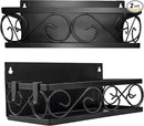 LEONARDLEE Magnetic spice Rack, Stronger Magnet with Wall Mount Option. 4 Removable Hooks, Perfect Space Saver for Kitchen- for Holding Spices, Jars, Bottle, cans (Pack of 2) by CozyNest Decor