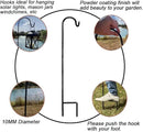 Ashman Black Shepherd Hook 48 Inch (2 Pack), 10MM Thick, Super Strong, Rust Resistant Steel Hook Ideal for Use at Weddings, Hanging Plant Baskets, Solar Lights, Lanterns, Bird Feeders. by GreenHaven Gardens