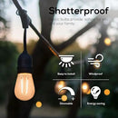 Banord 15 Pack Dimmable 2W S14 Replacement LED Bulbs, 2700K Warm White Waterproof Outdoor String Lights Vintage LED Filament Bulb, Shatterproof E26 Screw Base Edison Light Bulbs by GreenHaven Gardens