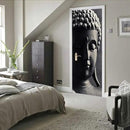 3D Door Stickers Murals - Buddha Statue - Peel and Stick - Waterproof & Washable - Matt Finish - 35.4" x 78.7" by GreenHaven Gardens