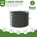 A ANLEOLIFE 2-Pack 3ft x 24” Tall Galvanized Raised Garden Beds Outdoor, Round Metal Planter Box for Planting Vegetables Flowers Herb, Anti-Rust & Easy-Setup, Quartz Grey by GreenHaven Gardens