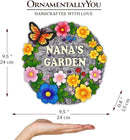 Elegant Resin Stepping Stone, Outdoor Garden Pathway Decoration (Nana’s Garden Floral Stepping Stone, 9.5" Decorative and Gift for Grandmother) by GreenHaven Gardens
