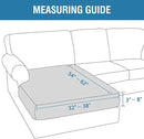 H.VERSAILTEX Velvet Stretch Individual Chaise Cover Sectional Couch Covers for L Shaped Sofa Both Left/Right Furniture Protector Seat Cushion Sofa Cover (1 Piece Chaise Cover, Oatmeal) by CozyNest Decor