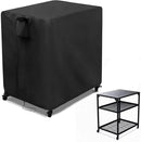 Kingling Outdoor Pizza Oven Table Cover for Ooni Medium Table, Waterproof Outdoor Grill Prep Table Cover Pizza Oven Stand Cover - 32''L x 24''W x 35''H(Black) by CozyNest Decor