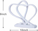 White Heart Sculpture for Living Room Decor Heart Decoration Gift for Her and Him Love Wedding Anniversary Couples Gift Modern Heart Statue for Home Coffee Table Dining Table Centerpiece Birthday by CozyNest Decor