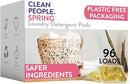 The Clean People Laundry Detergent Pods - Hypoallergenic Laundry Pods - Ultra Concentrated, Recyclable Packaging, Stain Fighting - Spring Scent, 96 Pack by TinyTreasures Baby Boutique