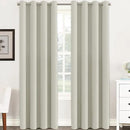 H.VERSAILTEX Room Darkening Curtains for Living Room Light Reducing Thermal Insulated Window Treatment Panels/Drapes Grommet Top 2 Panels (Pale Oak - 52 x 84 Inches) by CozyNest Decor