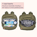 BabbleRoo Diaper Bag Backpack, Travel Backpack with Changing Pad, Pacifier Case & Stroller Straps, Multifunction, Waterproof, Unisex – Army Green by TinyTreasures Baby Boutique