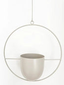 Boho White Metal Plant Hanger,Metal Wall and Ceiling Hanging Planter, Modern Planter, Mid Century Flower Pot Plant Holder, Minimalist Planter for Indoor Outdoor Home Decor… by GreenHaven Gardens