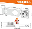 Keyless Cabinet Lock with Combination, Locker Code Lock with 3-Digit Combination, Security Door Lock for Drawers, Lockers, Bifold Doors, Small Doors, Closets, Refrigerators (Silver-1pc) by TinyTreasures Baby Boutique