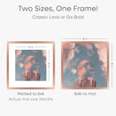 Homeforia Rose Gold Frame 8x8, High End Metal 8 x 8 Square Picture Frames with Mat 6 x 6 Art, 8x8 Photo Frame Matted to 6x6 inch Print, 8by8 Wall or Tabletop Frames, Tempered Glass, Wall Kit, Set of 1 by CozyNest Decor