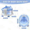 Baby Bath Seat for Babies 6 Months & up, Non-Slip Toddler Bath Seats for Babies Sitting Up, Safe Infant & Newborn Bathtub Chair with 4 Suction Cups & Soft Cushion for Shower,Blue by TinyTreasures Baby Boutique