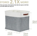 DECOMOMO Extra Large Storage Baskets 54.5L Fabric Storage Bins for Organizing Linen Closet, Toys, Nursery (Slate Grey and White, XXXL - 3 pack) by CozyNest Decor