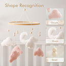 EERKEOD Baby Crib Mobile Bunny Nursery Mobile for Boys Girls Teddy Velvet Mobile Nursery Decor for Infant Bedroom Hanging Baby Mobile for Bassinet Newborn Baby Gift（Pink Clouds） by TinyTreasures Baby Boutique