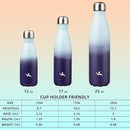 Insulated Water Bottles,12 oz Double Wall Stainless Steel Vacumm Metal Flask for Sports Travel,Ocean Dream by CozyNest Decor