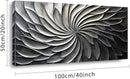 LASMOND Abstract Black and White Wall Art for Living Room Modern Canvas Print Painting Lines Flower Floral Large Artwork Bedroom Home Office Wall Décor (40x20 Inches) by CozyNest Decor