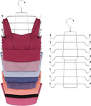 ZEDODIER Tank Top Hanger, Space Saving Bra Hamgers, Non-Slip Hanging Sport Bras Holder, Closet Organizers and Storage for Camisoles Tank Tops Bras Ties Swimsuits Strappy Dress, Silver by CozyNest Decor