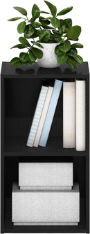 Furinno Luder Bookcase / Book / Storage, 2-Tier Cube, Blackwood by TinyTreasures Baby Boutique
