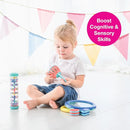 Edushape First Birthday Gift Set - Baby Musical Instruments & Toddler Music Set - Music Toys Baby Gift – Includes Hand Drum, Rain Stick, Shakers, Bell - Interactive Toddler Music Toys for Toddlers 1-3 by TinyTreasures Baby Boutique