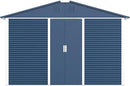 Metal Outdoor Storage Shed 10FT x 10FT, Steel Utility Tool Shed Storage House with Sliding Door, Metal Sheds Outdoor Storage for Backyard Garden Patio Lawn, Blue by GreenHaven Gardens