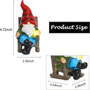 Solar Gnomes Decor Outside Mini Gnome Figurines Outdoor Solar Porch Patio Garden Miniatures Gnomes Decor Gift for Women Grandma Mother's Day Birthday by CozyNest Decor