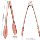 MSY BIGSUNNY 9 Inch Kitchen Food Tongs, Buffet Tongs, Serving Tongs for Cooking, Grilling, Aluminum Tongs - Set of 3 (multi color) by CozyNest Decor