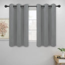 Easy-Going Blackout Curtains for Bedroom, Solid Thermal Insulated Grommet and Noise Reduction Window Drapes, Room Darkening Curtains for Living Room, 2 Panels (42x45 in, Light Gray) by CozyNest Decor