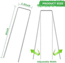 DAJAVE 200 Pack Landscape Staples 6 Inch, 11 Gauge Stakes Galvanized Garden Stakes, U-Shaped Garden Ground Stakes for Landscaping Barrier Fabric Irrigation Hoses Fixed Fences and Tents by GreenHaven Gardens