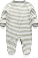 Kiddiezoom Baby and Toddler Boys'Snug Fit Footed One-Piece Romper Jumpsuit Cotton Cotton Footed Outfit by TinyTreasures Baby Boutique