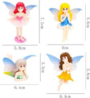 ONEST 4 Pieces Miniature Fairy Garden Accessories Small Fairy Figurines Hand Painted Fairy Figures Girl Fly Wing Figurines for Car Decor Fairy Garden Flower Pot Birthday Cake Topper by GreenHaven Gardens