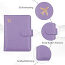 Melsbrinna Rfid Passport Holder for Travel women/Men, Cute Passport Wallet Rfid Blocking Card Slots, Rfid Passport Cover/CaseTravel Wallet, Passport Book Holder (1, Purple) by TinyTreasures Baby Boutique