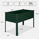 Best Choice Products 48x24x30in Galvanized Raised Garden Bed, Metal Elevated Planter Box, Vegetable Garden for Backyard, Patio, Balcony - Dark Green by GreenHaven Gardens