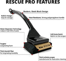 Grill Rescue BBQ Replaceable Scraper Cleaning Head, [Rescue-Upgraded], Bristle Free, Durable and Unique Scraper Tools for Cast Iron or Stainless-Steel Grates, Barbecue Cleaner (Rescue Pro) by GreenHaven Gardens