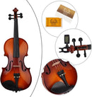 Rhythm Violin Set for Beginners,Acoustic Violins Starter Kit Package for Student,Beginners Fiddle with Hard Case, Rosin, Shoulder Rest, Bow, and Extra Strings (NATURAL, Full) by TinyTreasures Baby Boutique